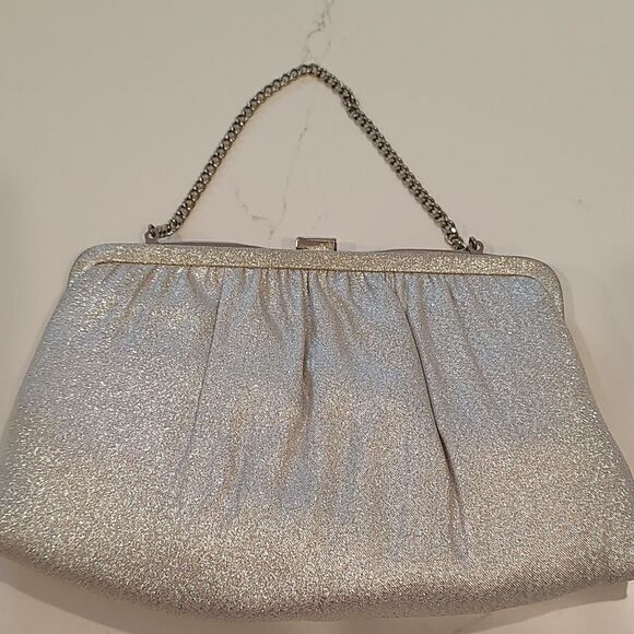 Vintage Ande Special Occasion Clutch/Handbag in Metallic Silver - Picture 7 of 11